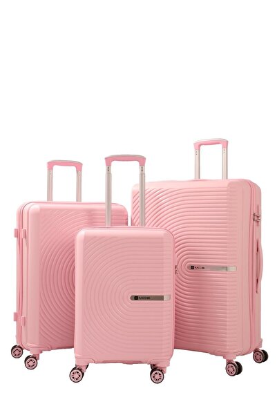 MÇS %100 Polipropilen 3'lü Valiz Seti Büyük + Orta + Kabin Boy CAN374-S