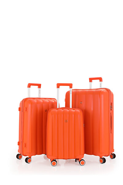 MÇS %100 Polipropilen 3'lü Valiz Seti Büyük + Orta + Kabin Boy CAN305-S