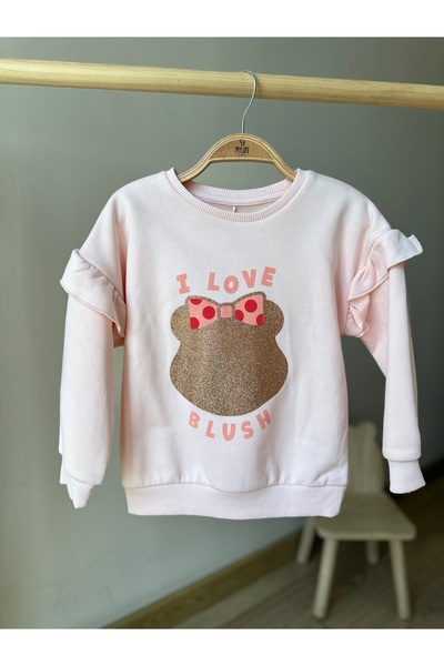 Baskı Detaylı Kız Sweatshirt
