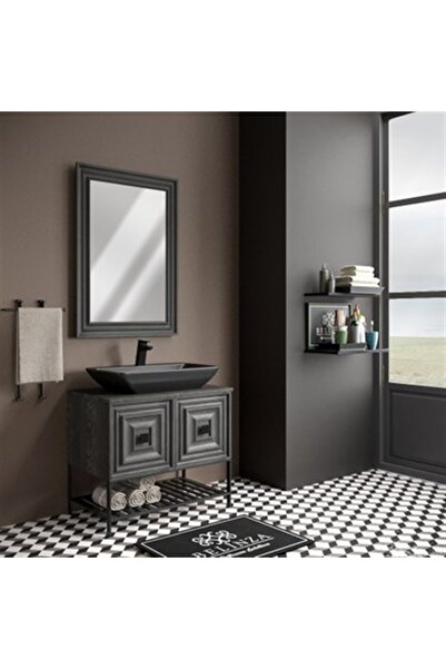 Belinza Rustica Banyo Dolabı Takımı Rustic 80 Cm