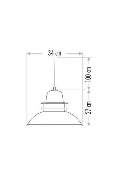 Cata Black Yellow 34cm Decorative Pendant Luminaire - Ct-8248