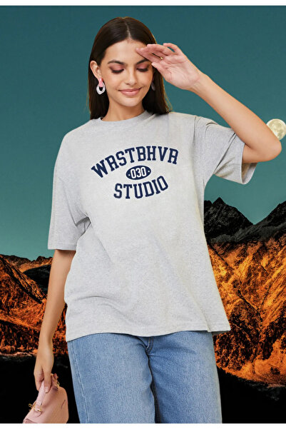 Modern Moda Бавовняна футболка великого розміру з принтом WRSTBHVR