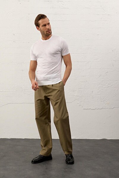 Danger Tricou pentru bărbați, cu decolteu, slim-fit, tricotaj de vară, alb