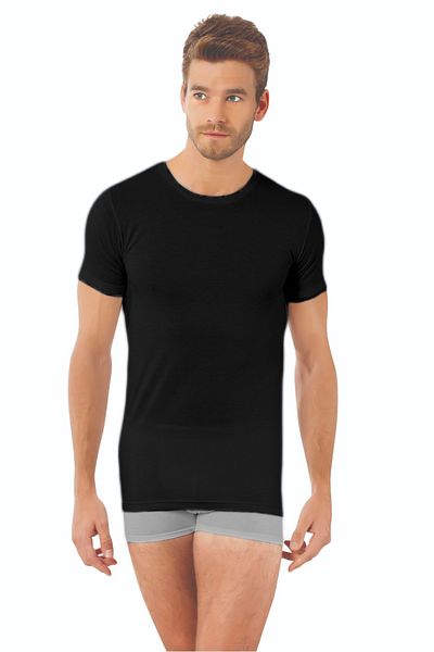 hefox 2 Pieces Men's 100% Cotton Combed Cotton 0 Collar Undershirt By Öztaş