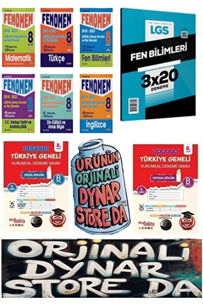 Fenomen Yayıncılık FENOMEN 8.SINIF LGS ÇIKMIS SORULAR VE IKIZ SORULARI SETI V...