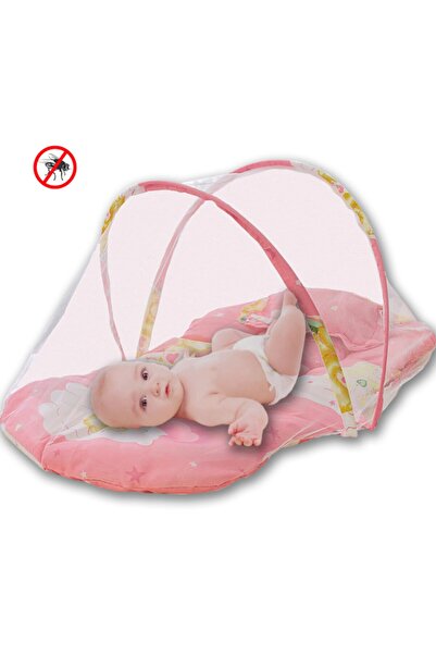 Süsle Baby Party Katlanabilir Bebek Cibinlik Sineklik Seti, 92 Cm - Pembe