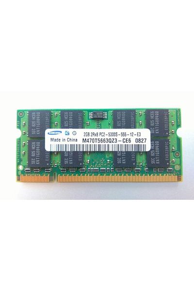 Samsung ذاكرة الوصول العشوائي للكمبيوتر المحمول 2 جيجابايت Ddr2 PC2-5300s-555-12-e3 667 ميجا هرتز