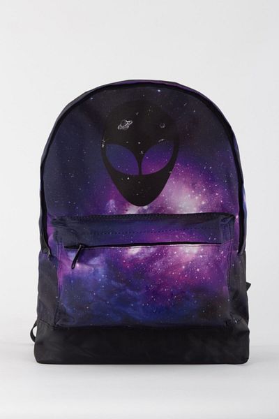 EFBUTİK Unisex Purple Galaxy Alien Backpack
