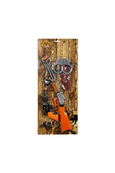 Sunman Toy Gun Set Cowboy Rifle Cowboy Gun Set Pistol-case-handcuffs S01069390