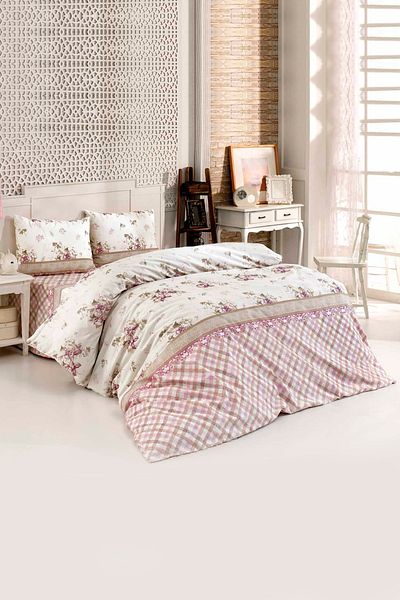 Viscofoam Double Ranforce Cotton Duvet Cover Set Rosa