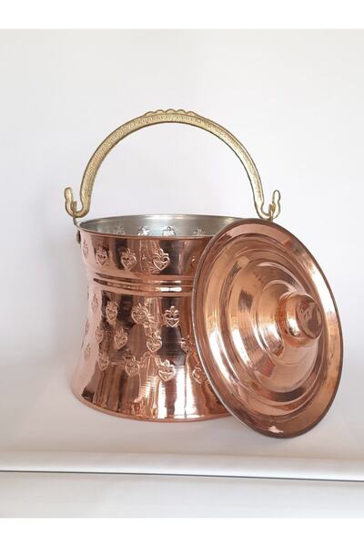 Hayal Dekorasyon Bakır Bakraç 4.5 Lt, Bakır Yoğurt Kabı, Bakır Tencere