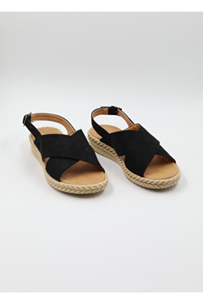 PASSAGE SHOES 6011 Black Suede Women's Sandals