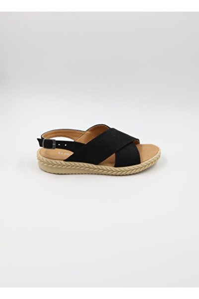 PASSAGE SHOES 6011 Black Suede Women's Sandals