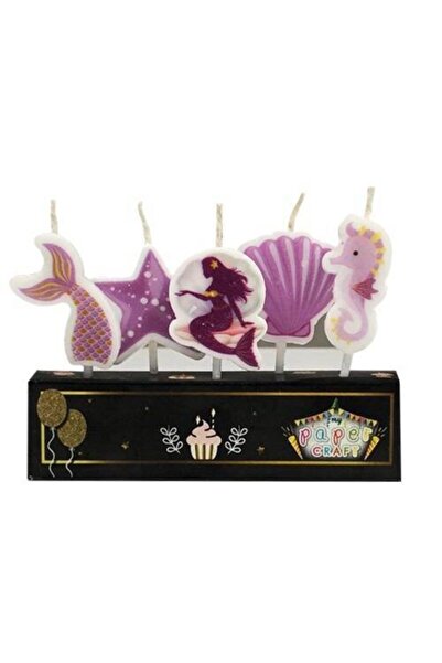 Genel Markalar Mini Party Store 5'li Deniz Kızı Pasta Mum