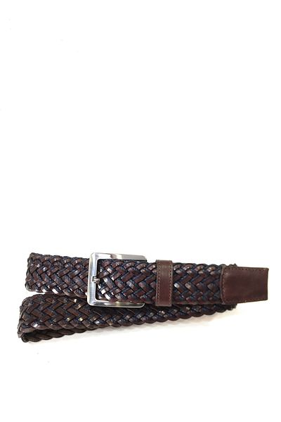 DOKA Genuine Leather Knitted Men's Sports Belt Brown