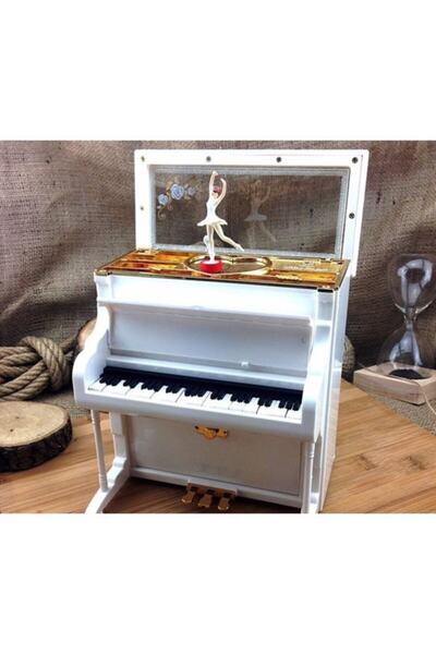 MOBGİFT Balerinli Klasik Piyano Müzik Kutusu Uzun Model
