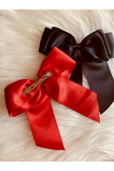Yeşim Aksesuar Women's Luxury Satin Bow Automatic Buckle