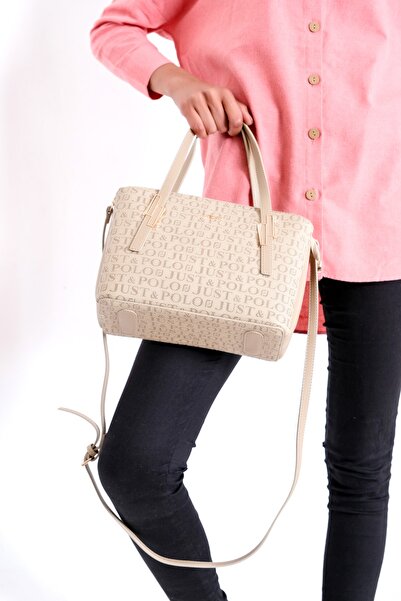 Just Polo Women's Mink Sand Hand and Shoulder Bag