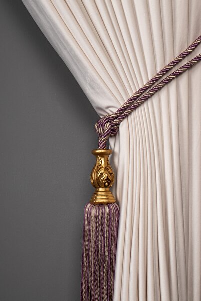 Saççax Exclusive Μωβ και βιζόν Χρώμα χρυσό καρότο Λεπτομερής κουρτίνα φόντου ...