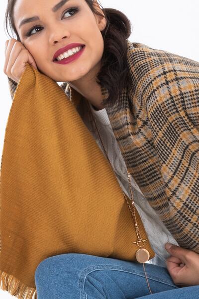Forum Fashion Checked Double Sided Shoulder Shawl
