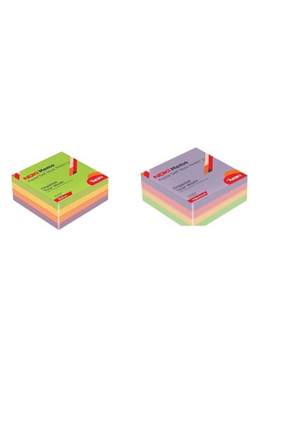 Noki Memo 75x75 Pastel Adhesive Cube Block 400 Sf Set of 2