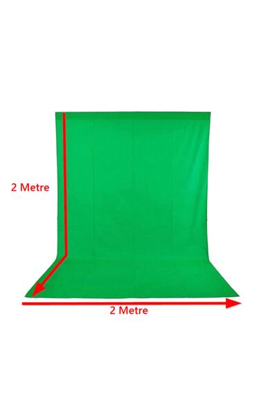Ihvan Group 2x2 M Chromakey Green Screen Greenbox Yeşil Fon Perde Fotoğraf Stüdyosu Youtube Tiktok Için Arkaplan