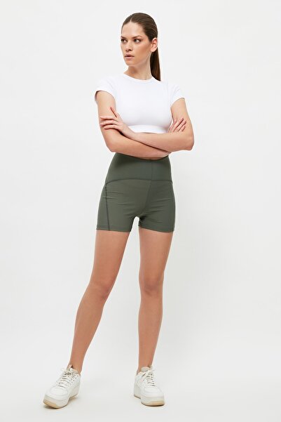 Trendyol Collection Khaki Restorer Knitted Sports Shorts/Short Leggings TWOSS21SR0545