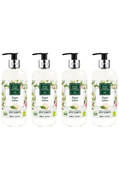 Eyüp Sabri Tuncer White Soap Liquid Soap 500ml - 4 Pieces