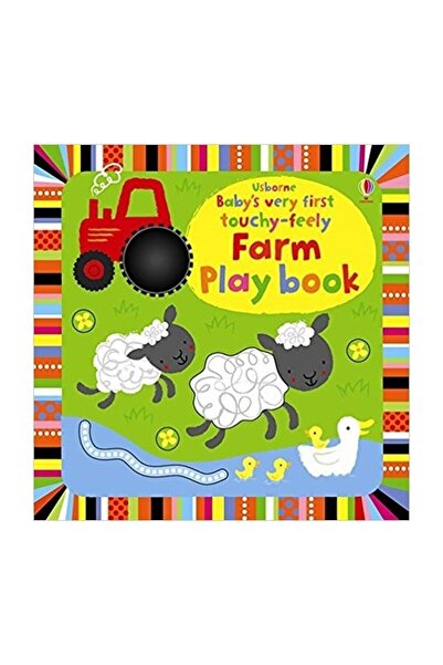 Usborne Prima carte de joacă a bebelușului, care dă senzații tactile la fermă