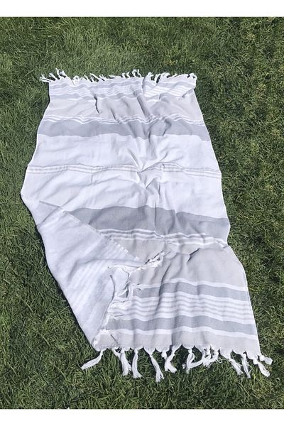 Lucy and Home Πετσέτα Unisex Peshtemal 100% βαμβάκι 90x170 εκ. Γκρι