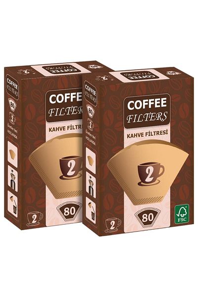 Coffee Filters 80 Filter Coffee Paper - No:2 X 2 Pieces