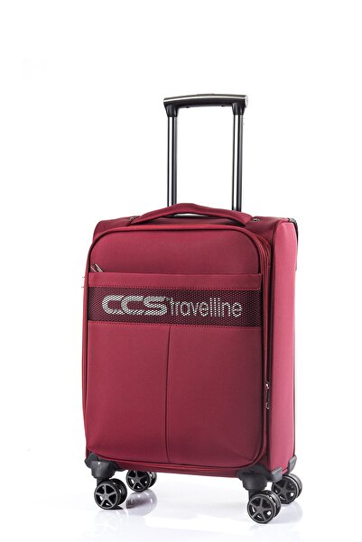 ÇÇS 418 Kumaş Orta Boy Valiz Bordo Renk
