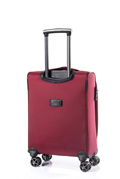 ÇÇS 418 Kumaş Orta Boy Valiz Bordo Renk