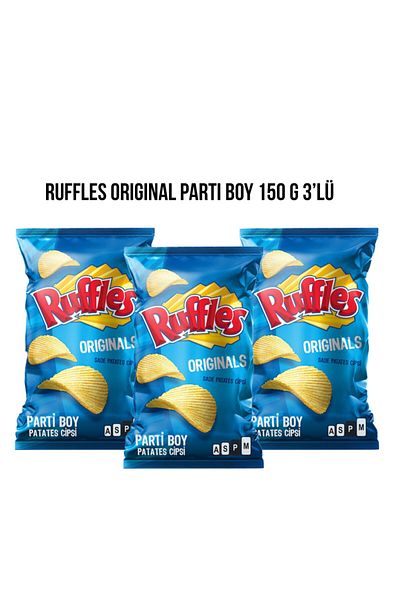 Frito Lay 3 Pack Ruffles Originals Party Size 150 Gr