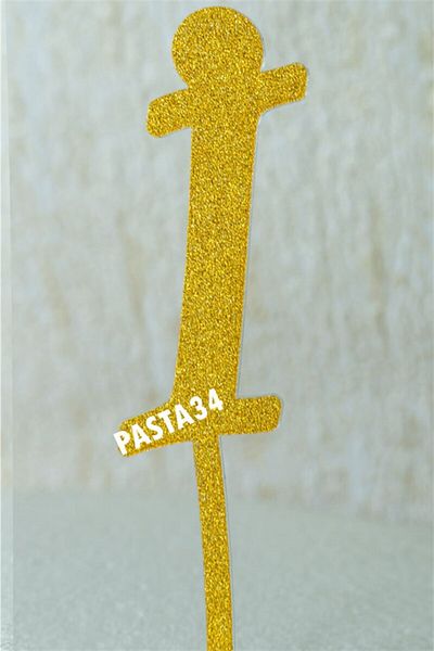 Pasta34 Χωρίς χυμένο γράμμα ασημί πλεξιγκλάς 5 εκ. Χρυσό Ι