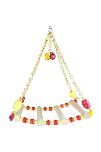 TUĞRA PET MARKET Yellow and Red Colored Swing Toy Set for Your Budgies