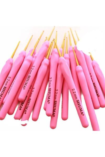 shuma Crochet din lana de aluminiu cu maner moale numarul 2.5 Crochet de 2.5 mm