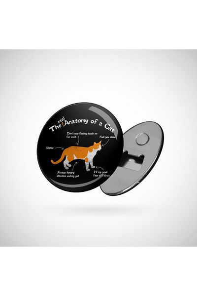 Fizello Anatomy Of A Cat Badge