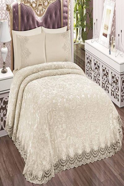 Estima Double Luxury Lace Blanket - 6 Piece Set Dowry Palace Series