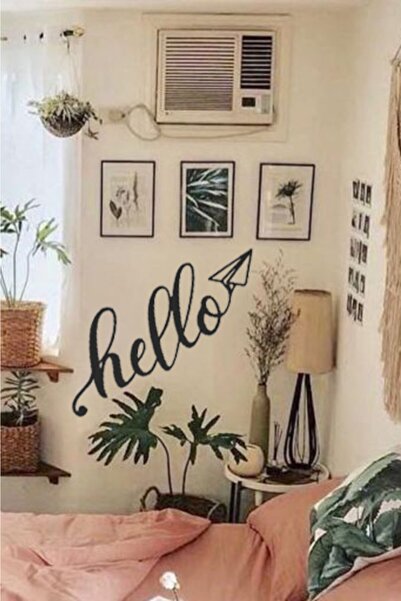 HTS TASARIM Dekoratif Hello Duvar Yazısı