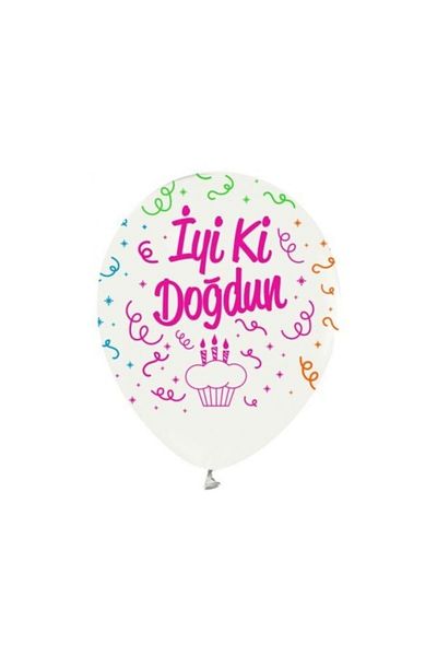 parti sürprizi Fluorescent Happy Birthday Latex Balloon 10 Pieces