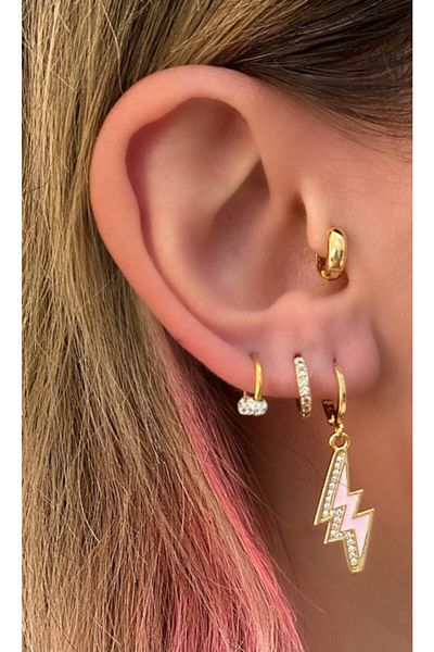 Markiz Takı Light Pink Lightning Earrings