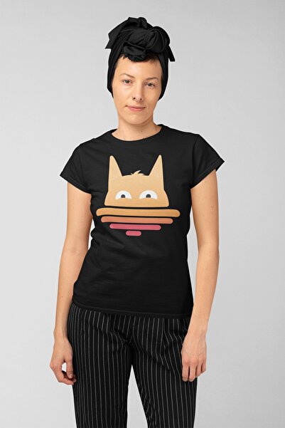 ErTaPassage Γυναικείο μπλουζάκι Black Cute Day με τύπωμα - T6194295