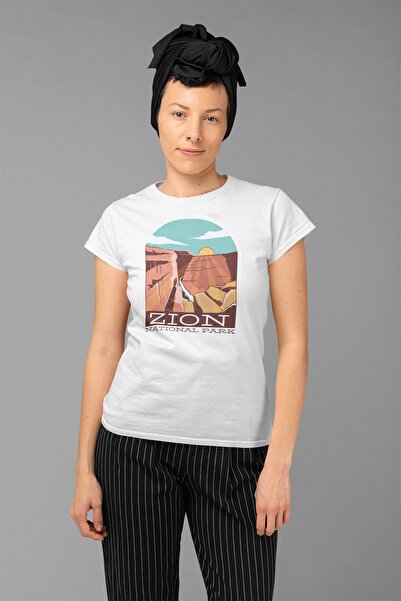 ErTaPassage Parcul Național Alb Zion cu imprimeu Femei tricou - T2447561