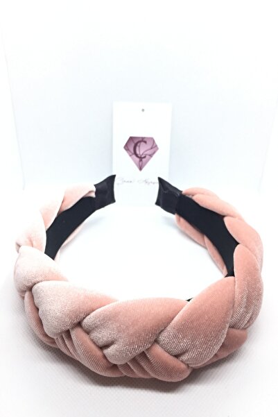 Çınar Aksesuar Coroana tricotată din catifea - (PUDRA)