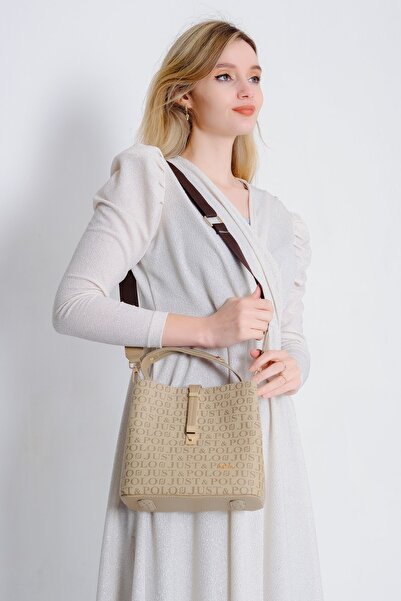 Just Polo Women's Mink Maynimos Women's Printed Hand/Shoulder Bag
