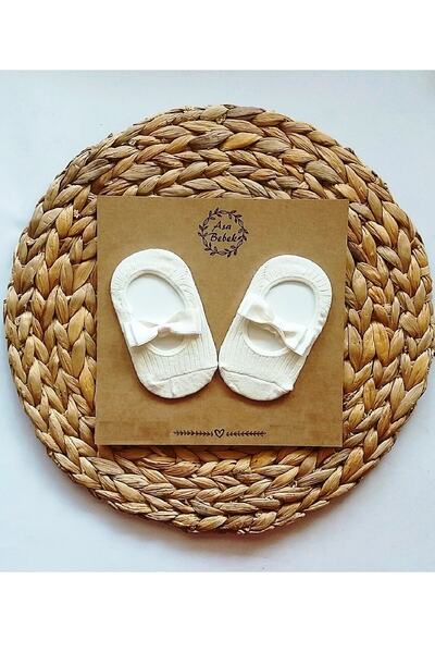 Asa Bebek Çocuk Baby Girl Cream Ballerinas with Satin Bow