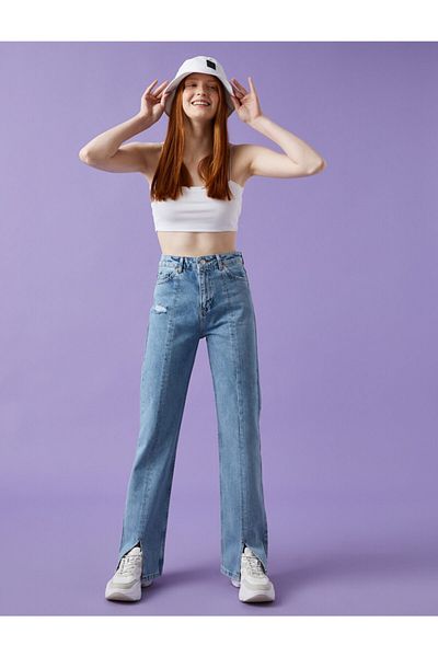 Koton Cotton Jean Trousers
