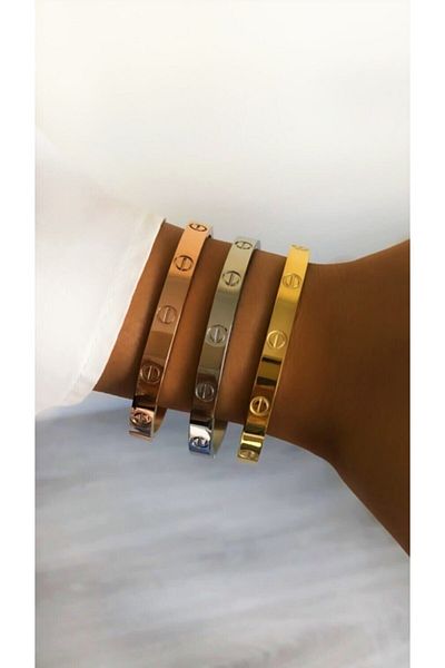 Jenny Daphne Women's Gold Plated 3 Piece Handcuff Bracelet Combination, Not to Fade Color