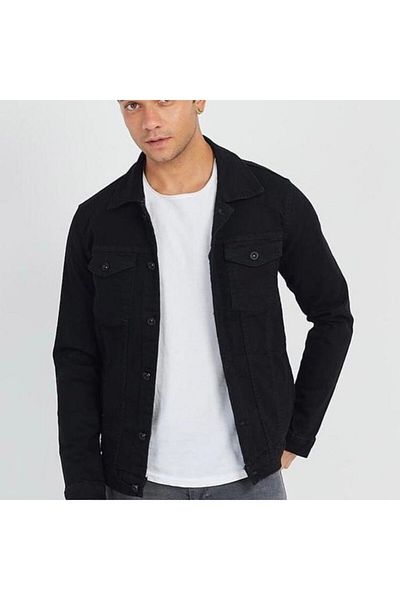Denim jackets online for men black